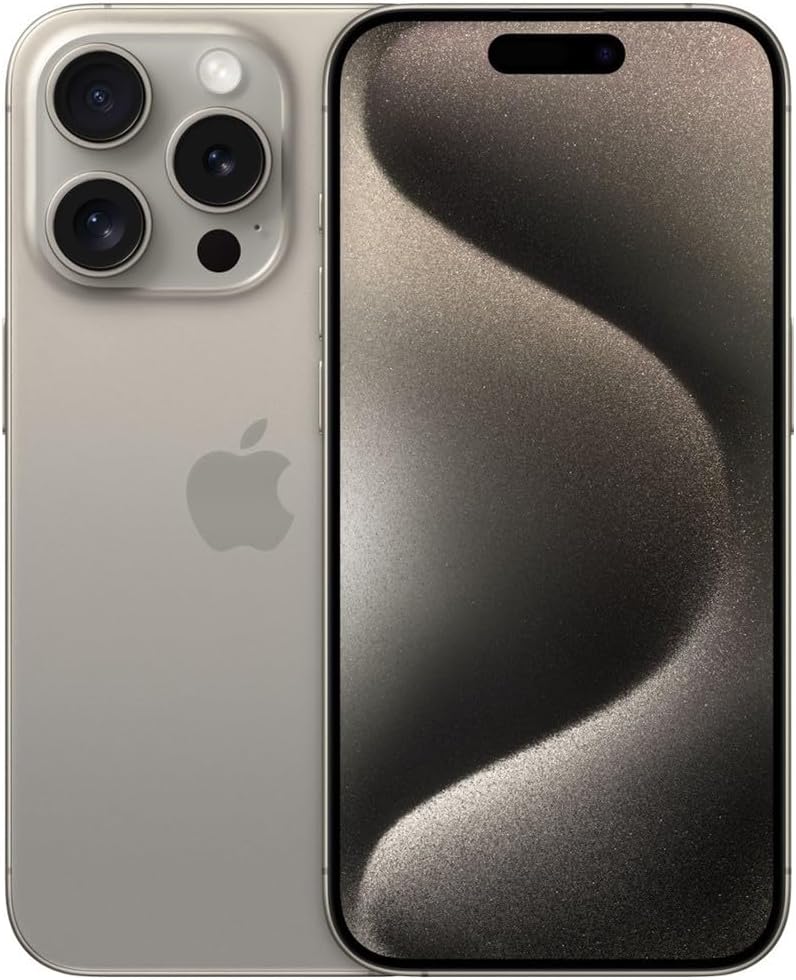 Apple iPhone 15 Pro Max, 512GB, Natural Titanium – Unlocked (Renewed)