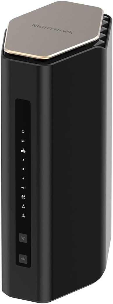 NETGEAR Nighthawk WiFi 7 Router (BE17000) – Router Only, 17 Gbps Wireless Speed, 10 Gig Internet Port, Tri-Band for Gaming, Covers 3,300 sq. ft., 150 Devices, VPN – Free Expert Help