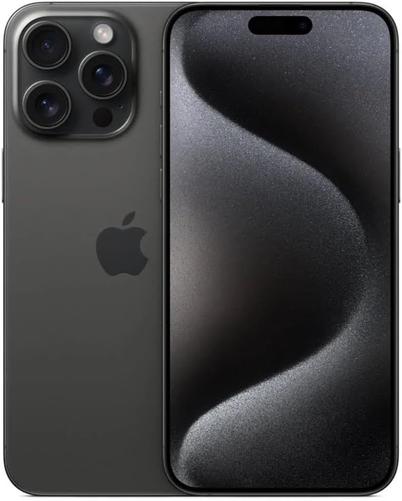 Apple iPhone 15 Pro Max, 1TB, Black Titanium – Unlocked (Renewed)