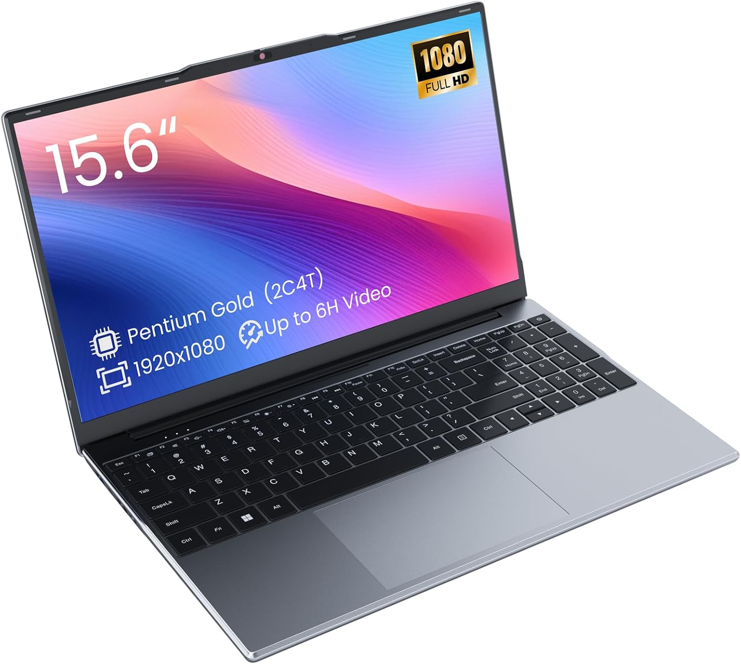 Phatom 15.6″ FHD Laptop Computers, Compatible with Windows 11, Pentium Gold (Beats Pentium, Celeron), Cooling Fan, 4GB RAM, 128GB SSD, Up to 2TB, HDMI, for Business, Student
