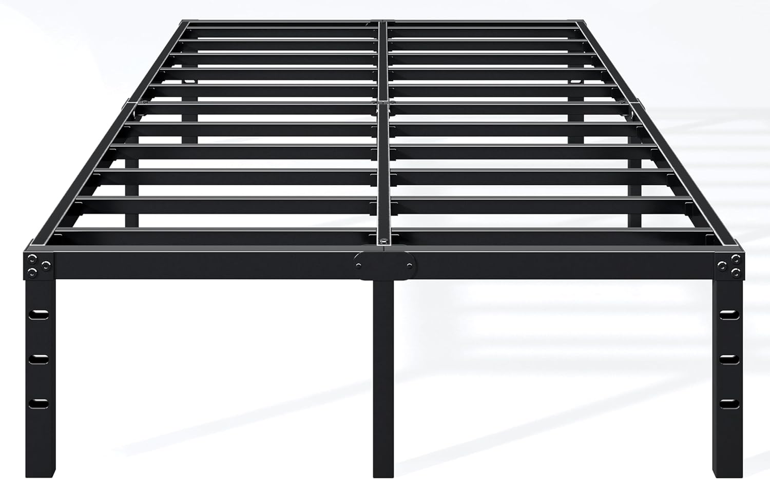 Hafenpo 14 Inch Queen Bed Frame – Sturdy Metal Platform Queen Size, No Box Spring Needed, Heavy Duty, Easy Assembly, Strong Bearing Capacity, Under Bed Storage, Black