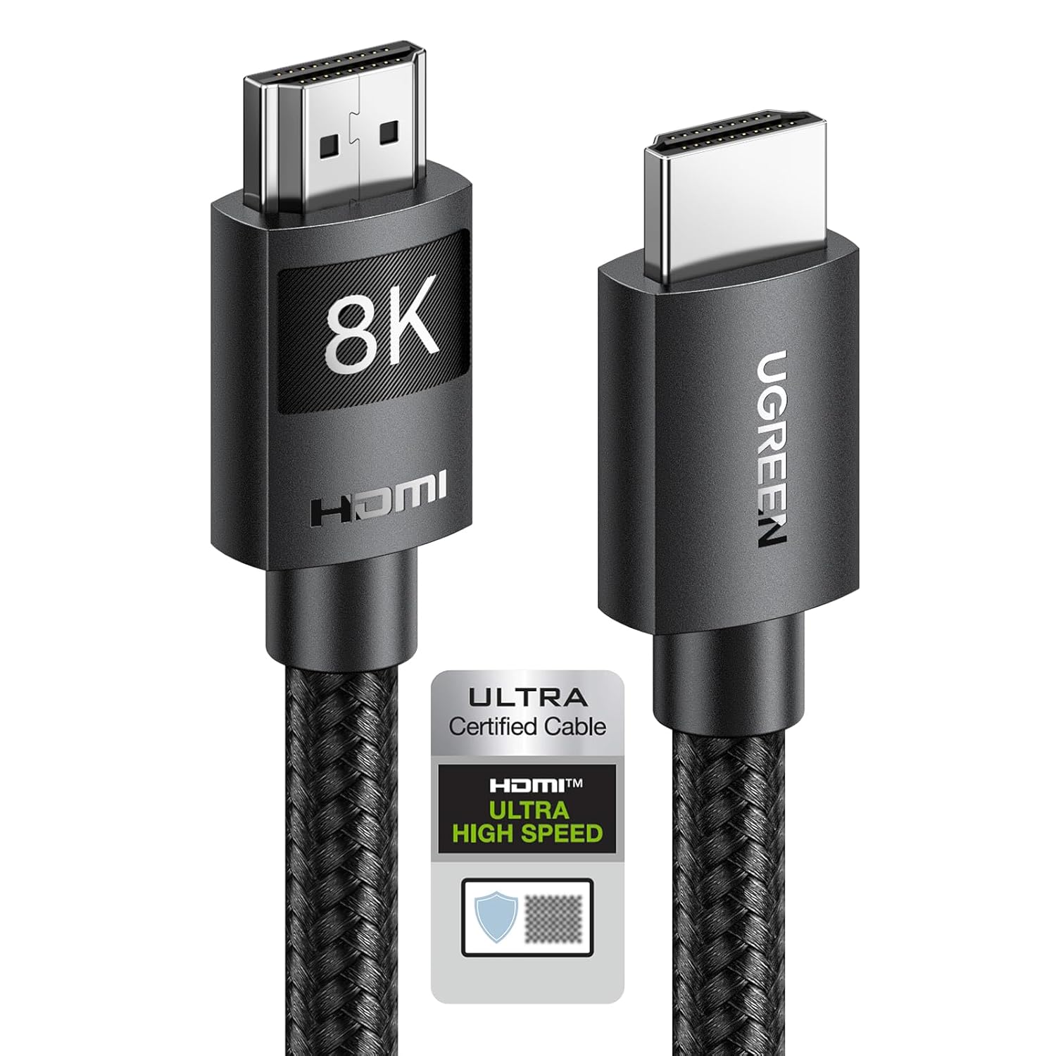 UGREEN HDMI 2.1 Cable Certified 8K 10FT Ultra High Speed HDMI Cord Braided 48Gbps 4K@240Hz 10K@60Hz with Dynamic HDR eARC Dolby Atmos HDCP Compatible with PS5 PS4 Xbox Roku TV HDTV Blu-ray Projector