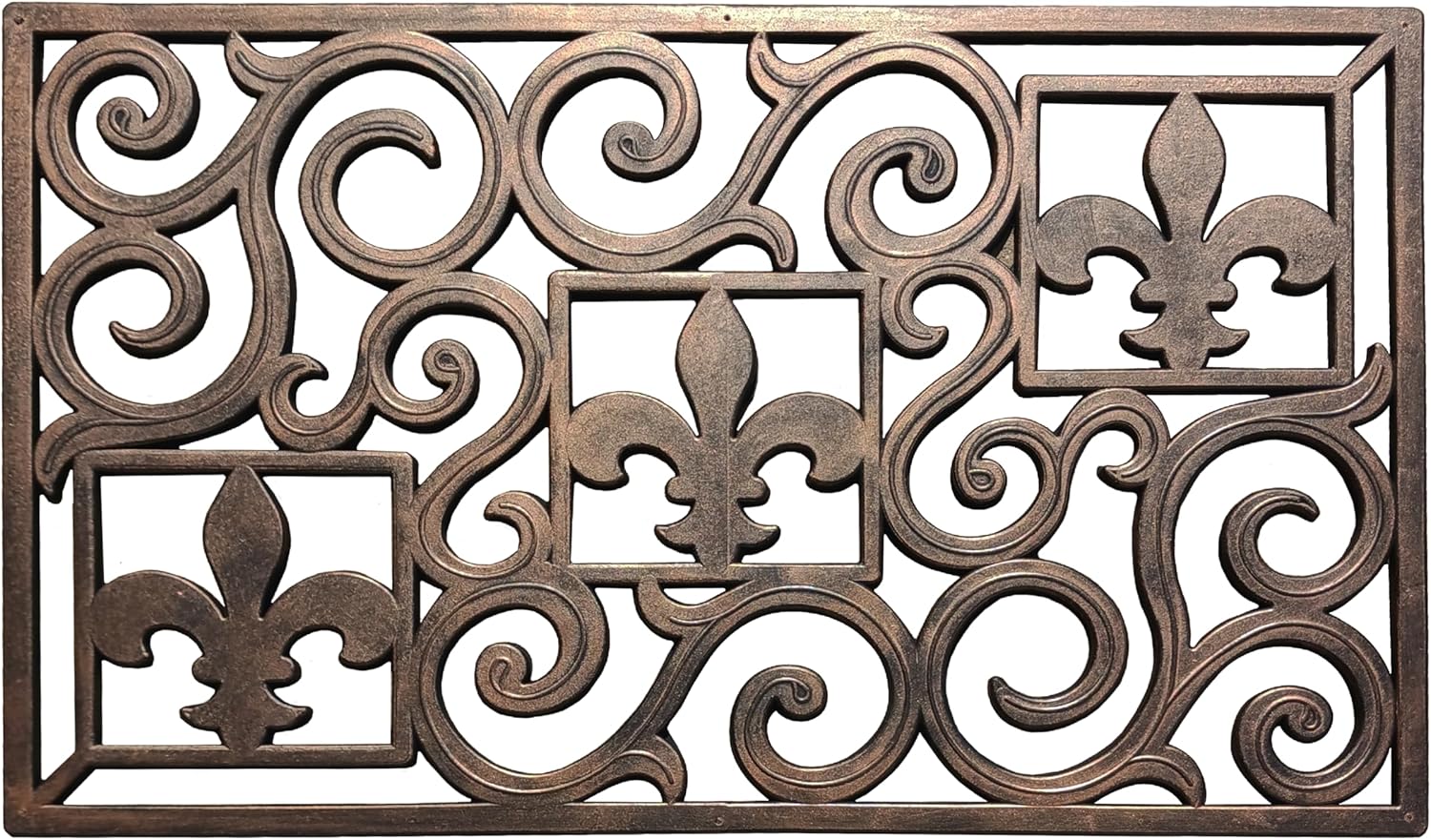 A1 Home Collections Doormat First Impression Rubber Grill Hand Finished Unique Doormat 18” X 30” for Outdoor Entrance, Welcome Mats for Front Door Indoor Non-Slip Backing