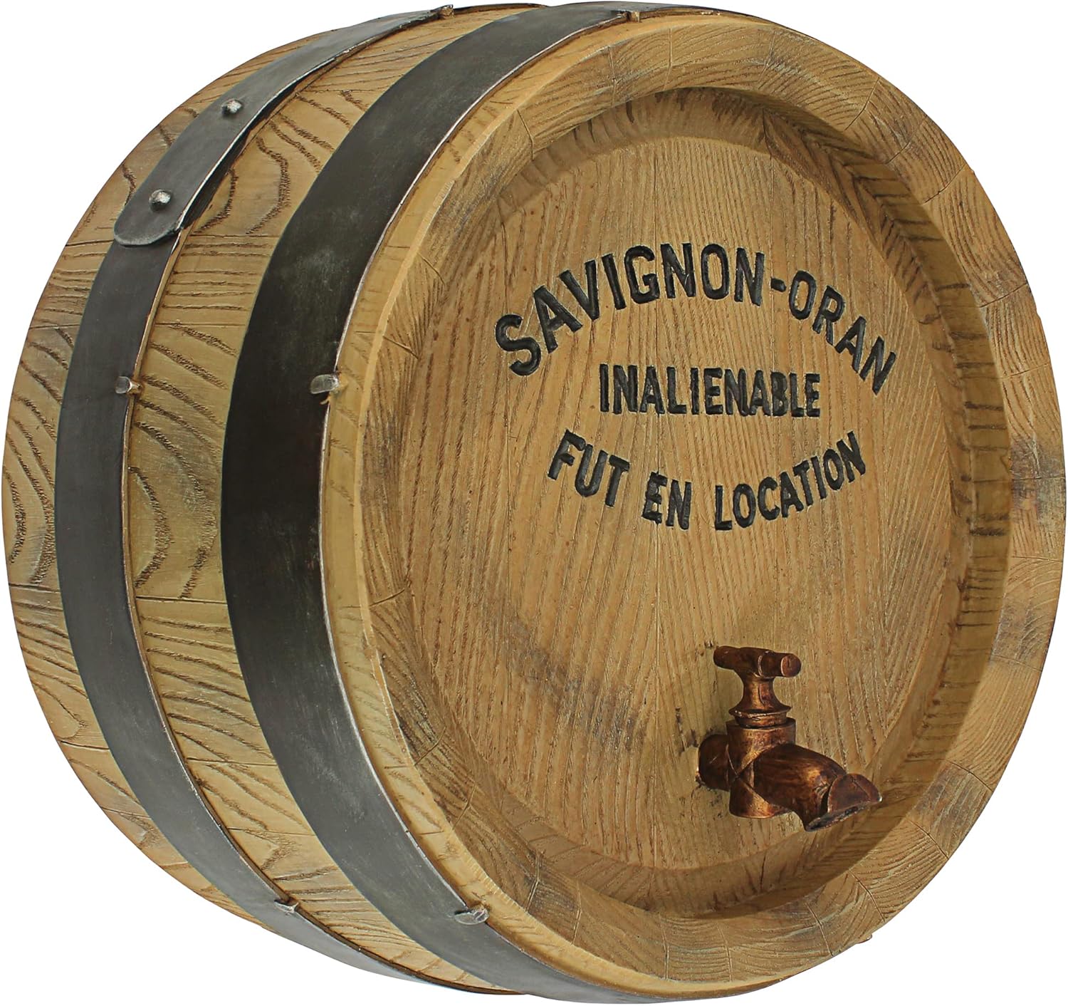 Design Toscano NG32903 French Vineyard Decor Wine Barrel Wall Sculpture, 18 Inch, Full Color