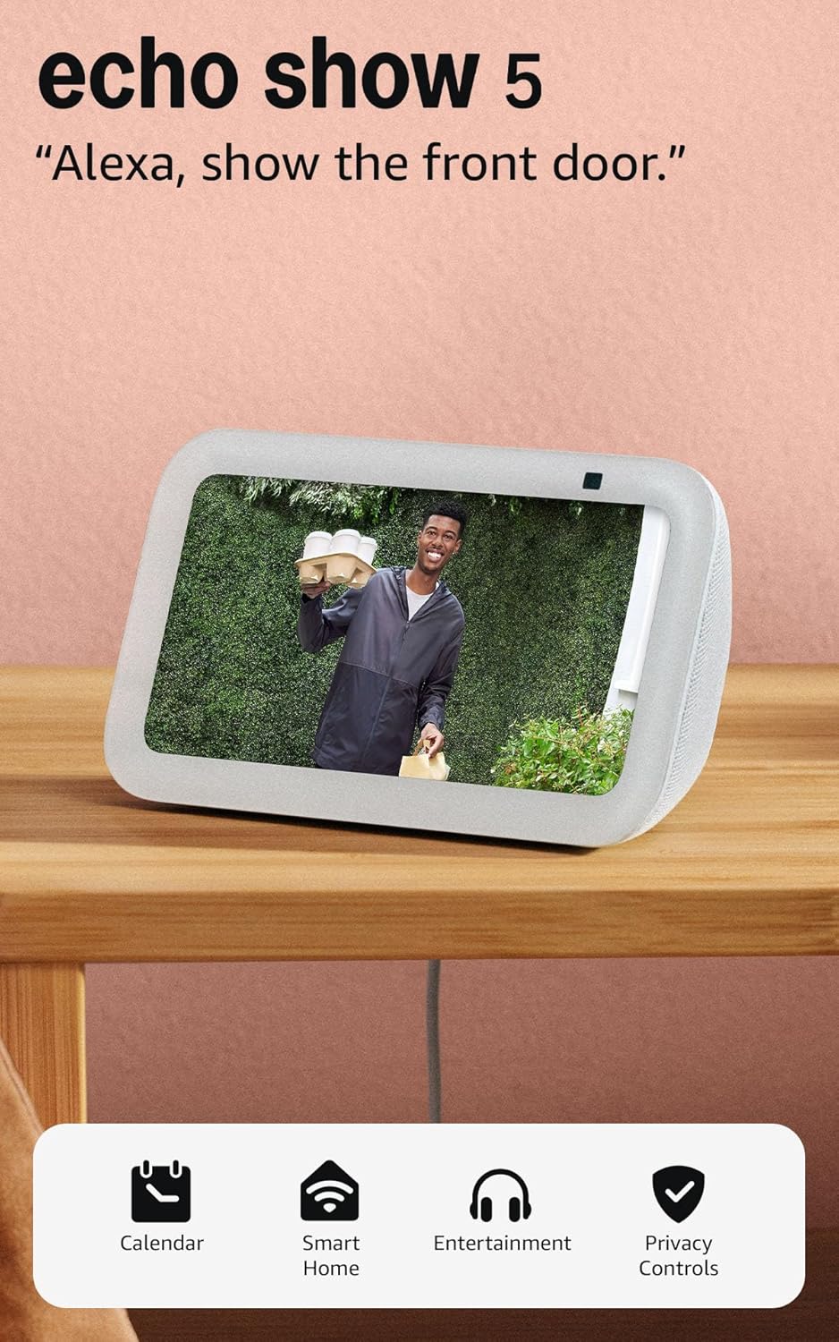 Like-New Amazon Echo Show 5 (newest model), Smart display, Designed for Alexa+, 2x the bass and clearer sound, Glacier White