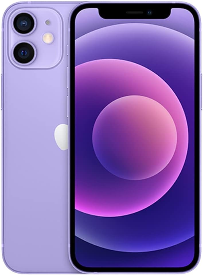 Apple iPhone 12 Mini, 64GB, Purple – Unlocked (Renewed)