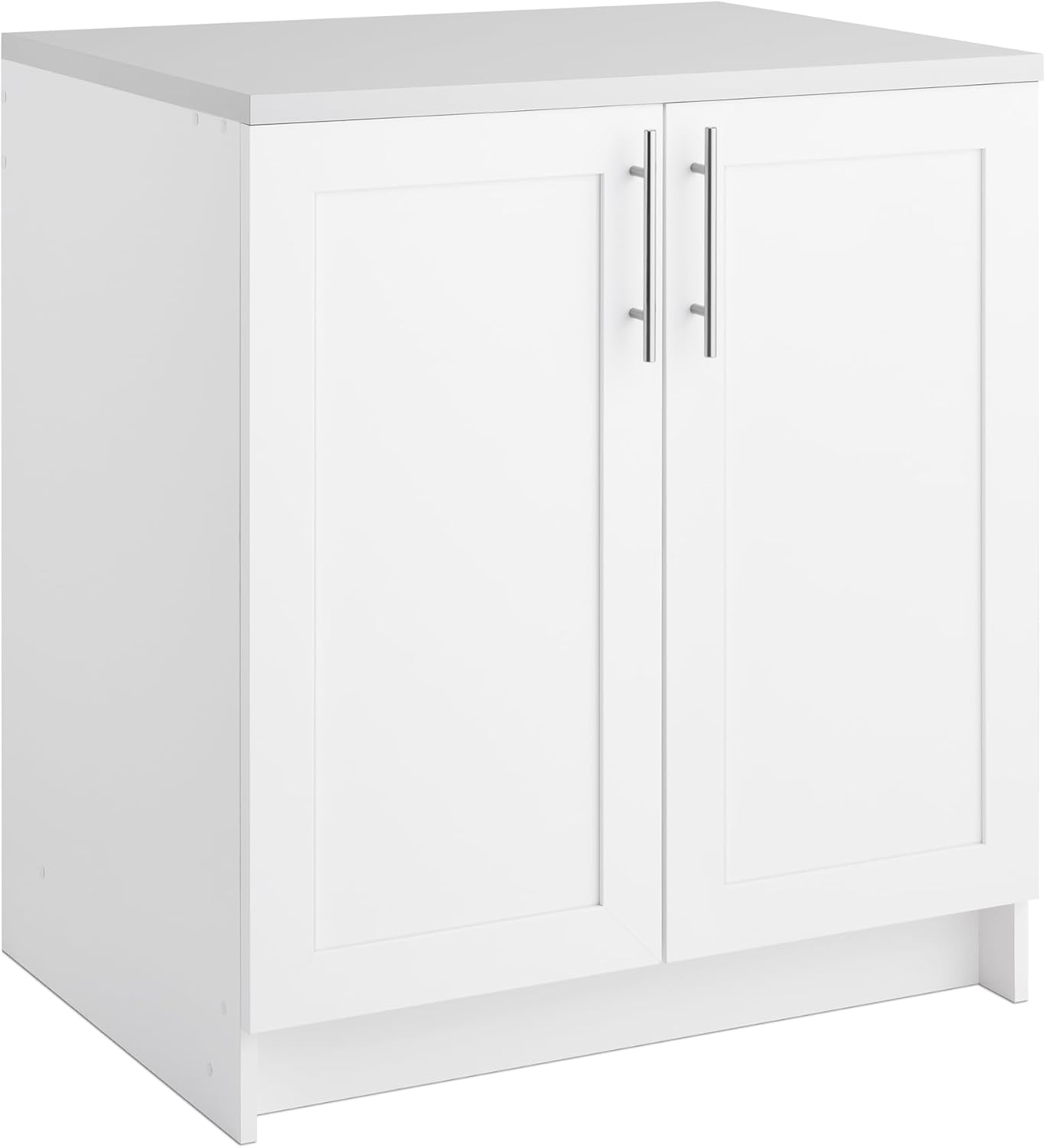 Prepac Elite 32″ W Storage Cabinet with Doors and Shelves, White Garage Cabinet, Bathroom Storage with 1 Adjustable Shelf 24.5″ D x 32″ W x 36″ H, WSCR-1005-1