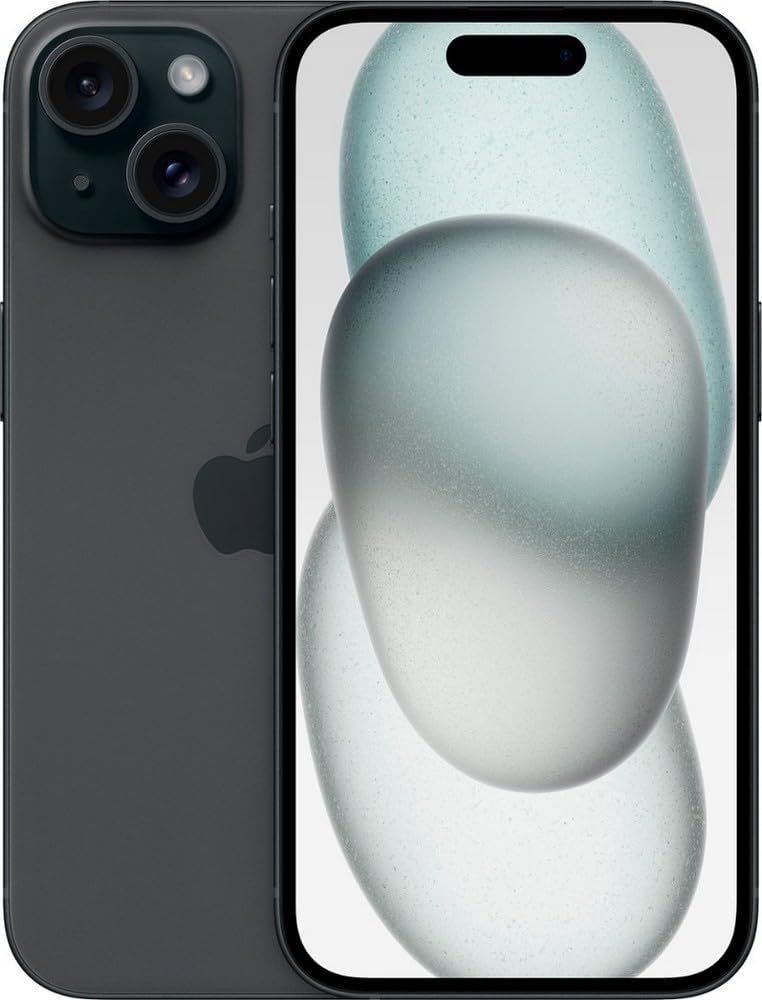 Apple iPhone 15, 128GB, Black – Unlocked (Renewed)