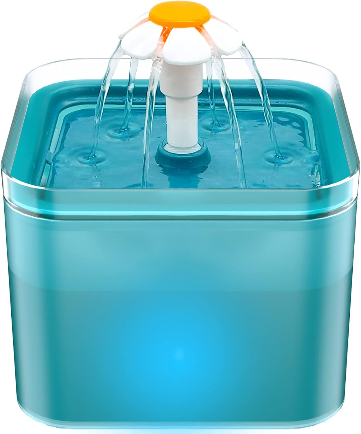 Cat Water Fountain for Drinking: Automatic Dog Bowl Dispenser – Pet Waterer Bowls Fountains – Auto Cats Dish Supplies – Quiet Animal Watering Machine – 67oz/2L Green Kitty Drink Dishes – AONBOY