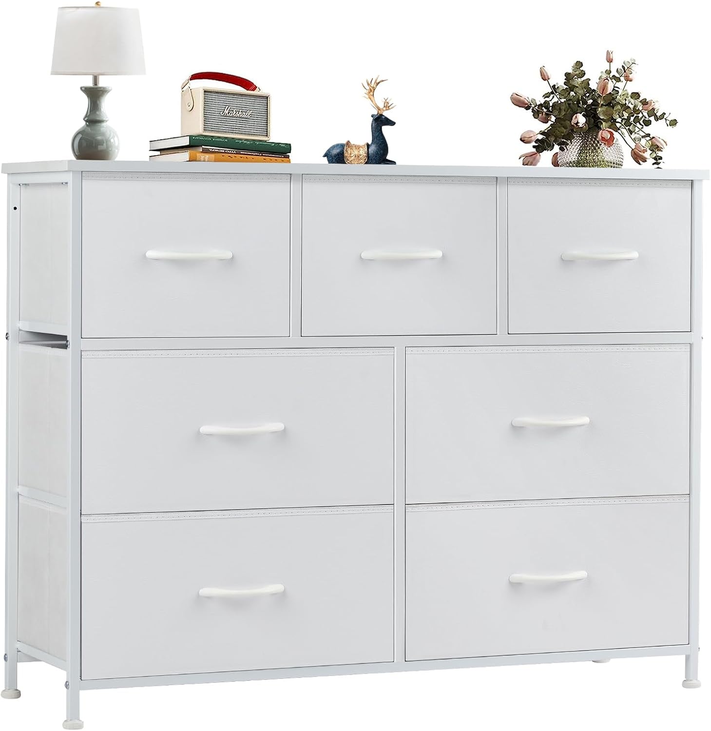 OLIXIS 7 Drawer Dresser for Bedroom, Wide Fabric Storage Tower