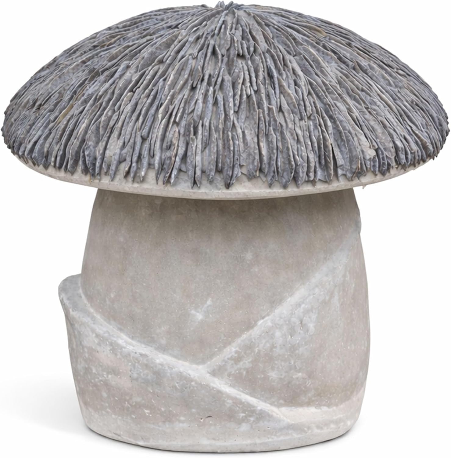 Alpine Corporation VTFAM178S Small Cement Mushroom Garden Statue – 13” Decorative Outdoor Yard Sculpture – Rustic Concrete Mushroom Statuary for Patio, Lawn & Indoor Décor