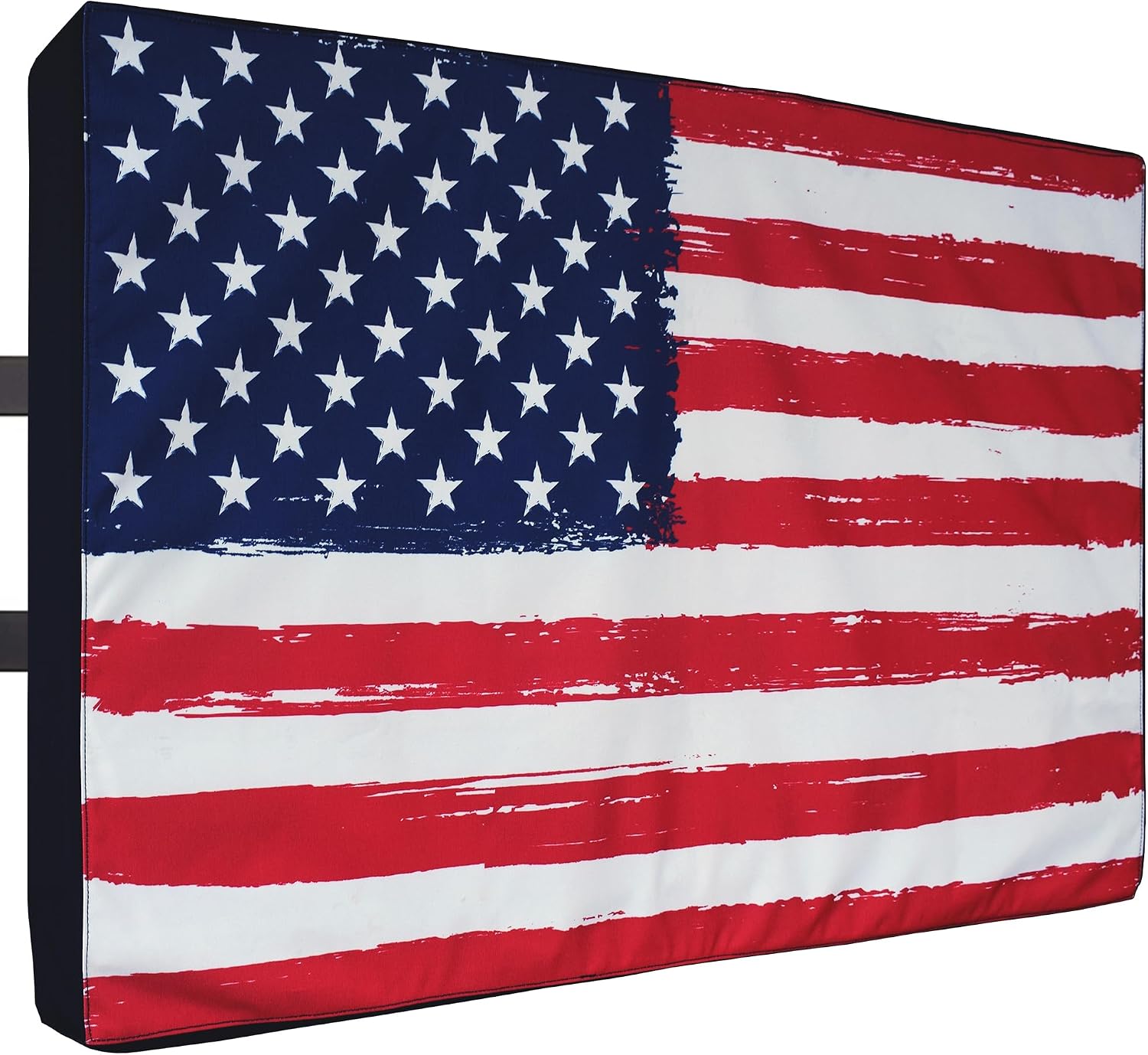Outdoor TV Cover 55 inch – WITH ZIPPER, Weatherproof and Waterproof 360 degrees protection, 600D Heavy Duty Fabric – American Flag