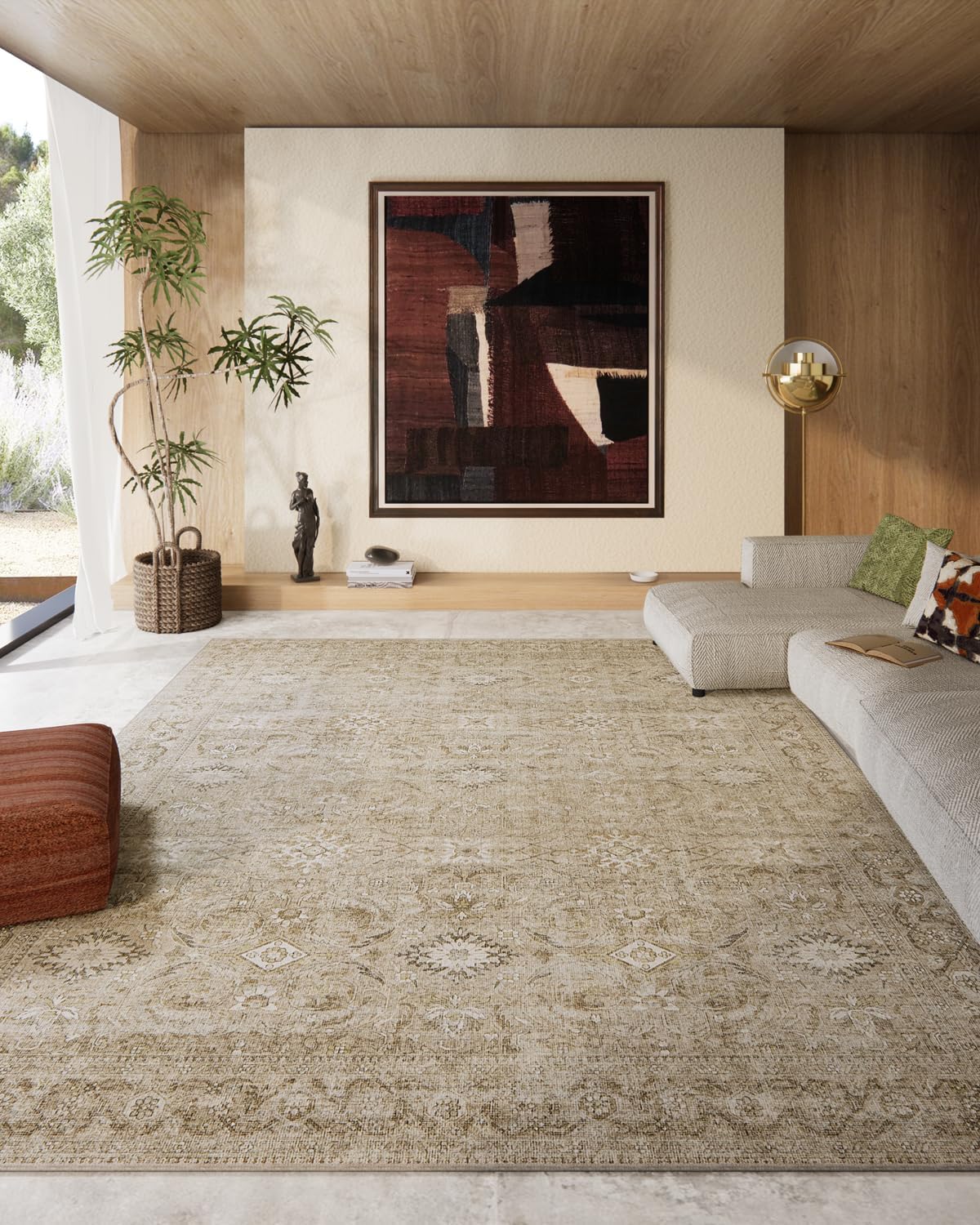 8×10 Area Rugs for Living Room: Washable Rugs for Bedroom Non Slip Carpet