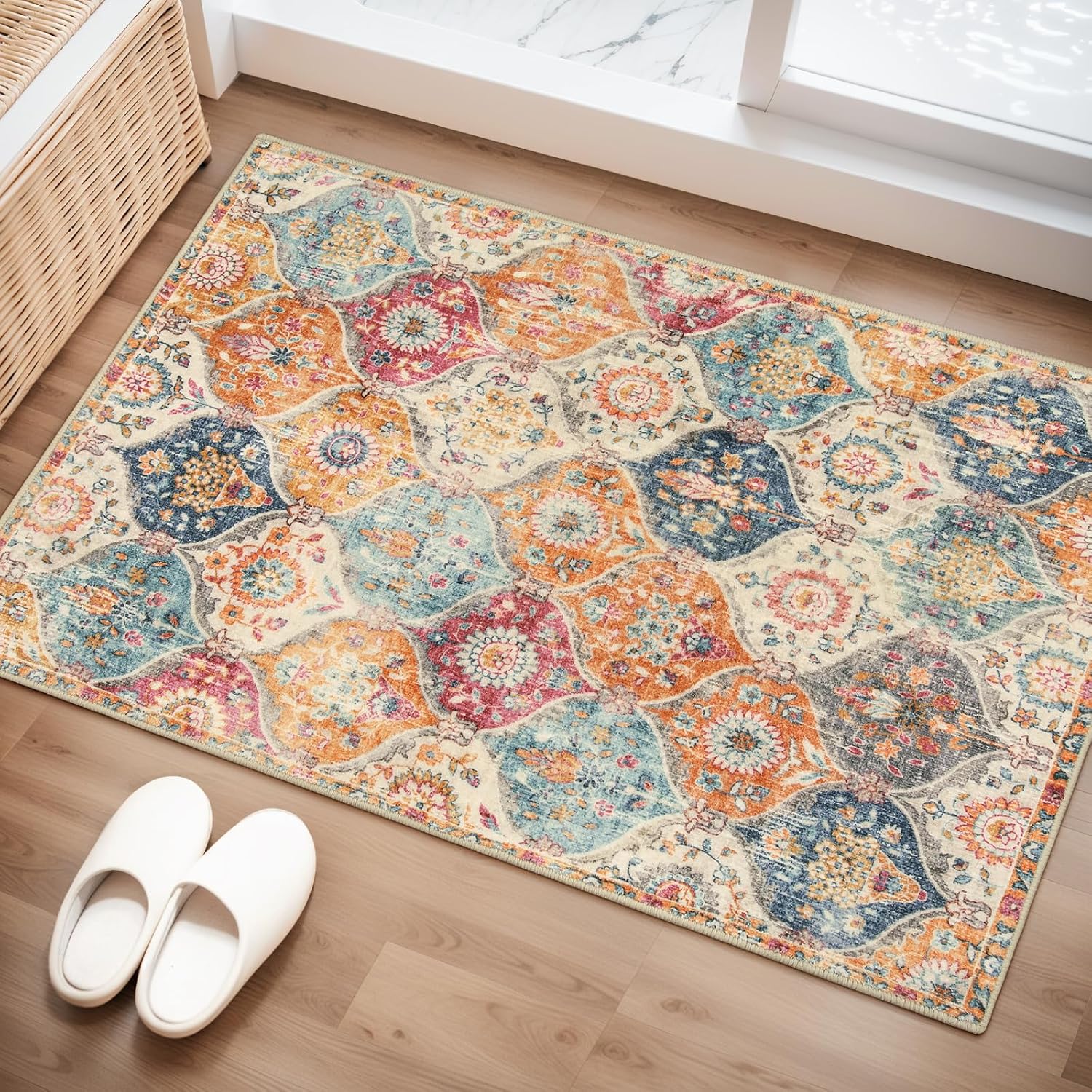 Lahome Washable Rugs for Entryway, 2×3 Kitchen Rugs Non Slip Washable